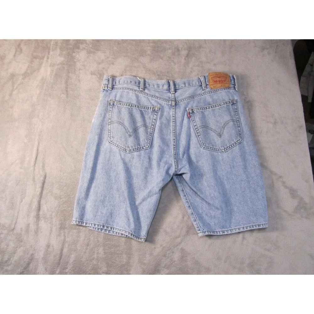 Levis 505 Straight Fit‎ Denim Shorts Mens 38 Light Wash Blue Cotton Jorts